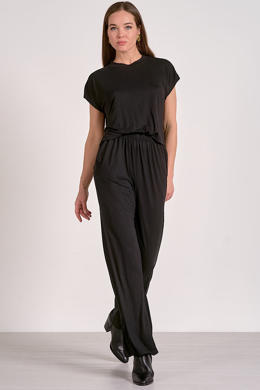 Milano Da Bere Front Tuck Jumpsuit Black