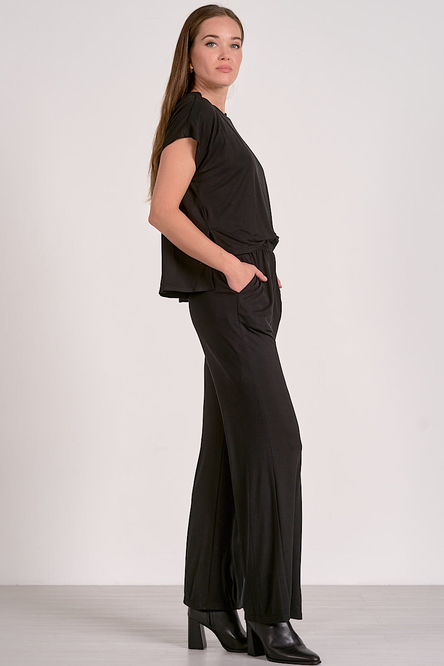 Milano Da Bere Front Tuck Jumpsuit Black