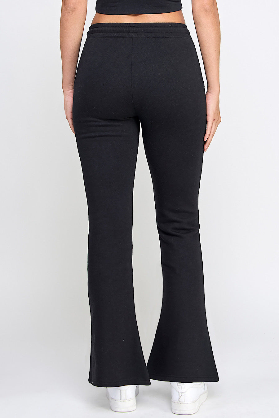Ula Flare Jogger Fleece Sweatpants Black