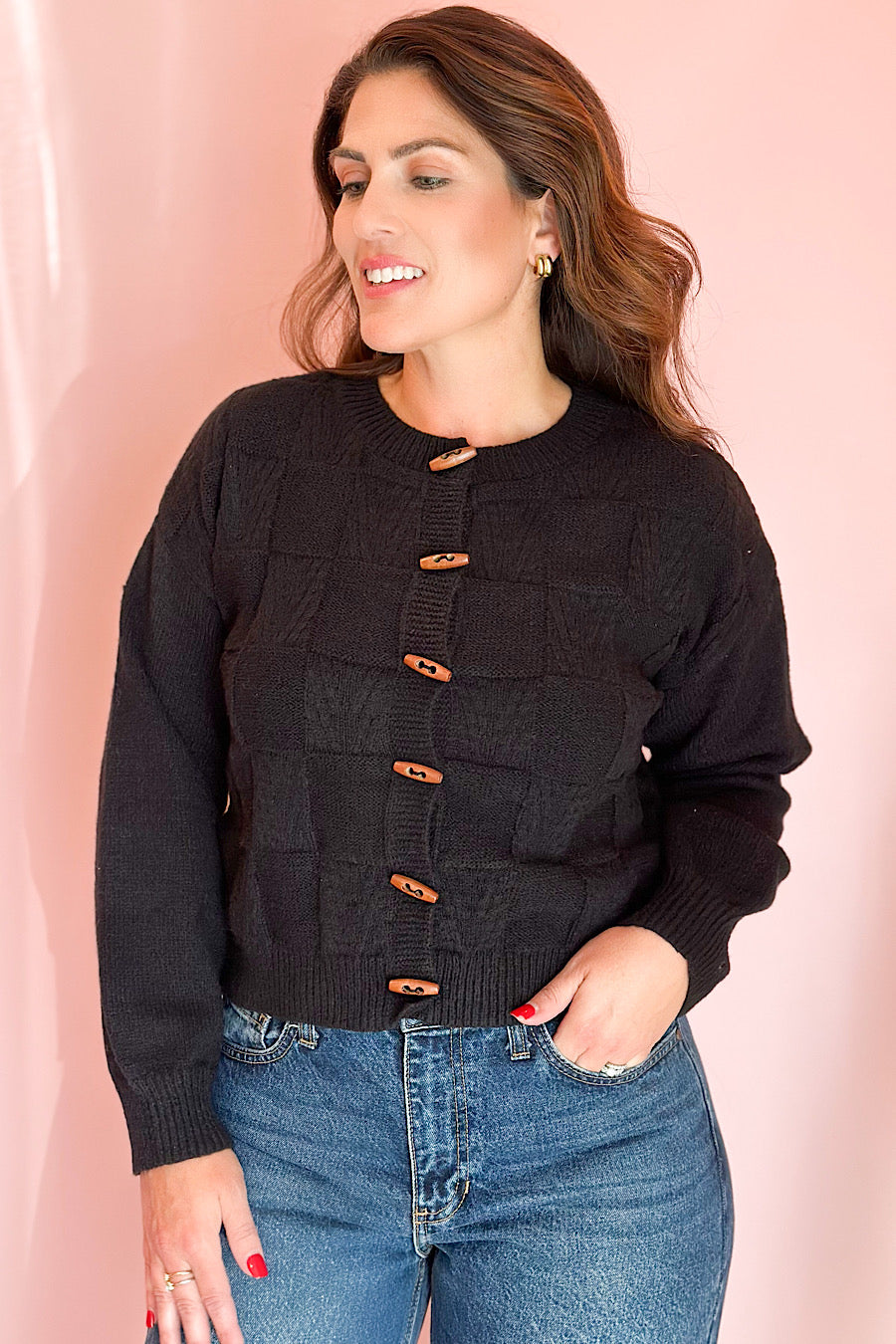 Gwen Toggle Button Sweater Cardigan