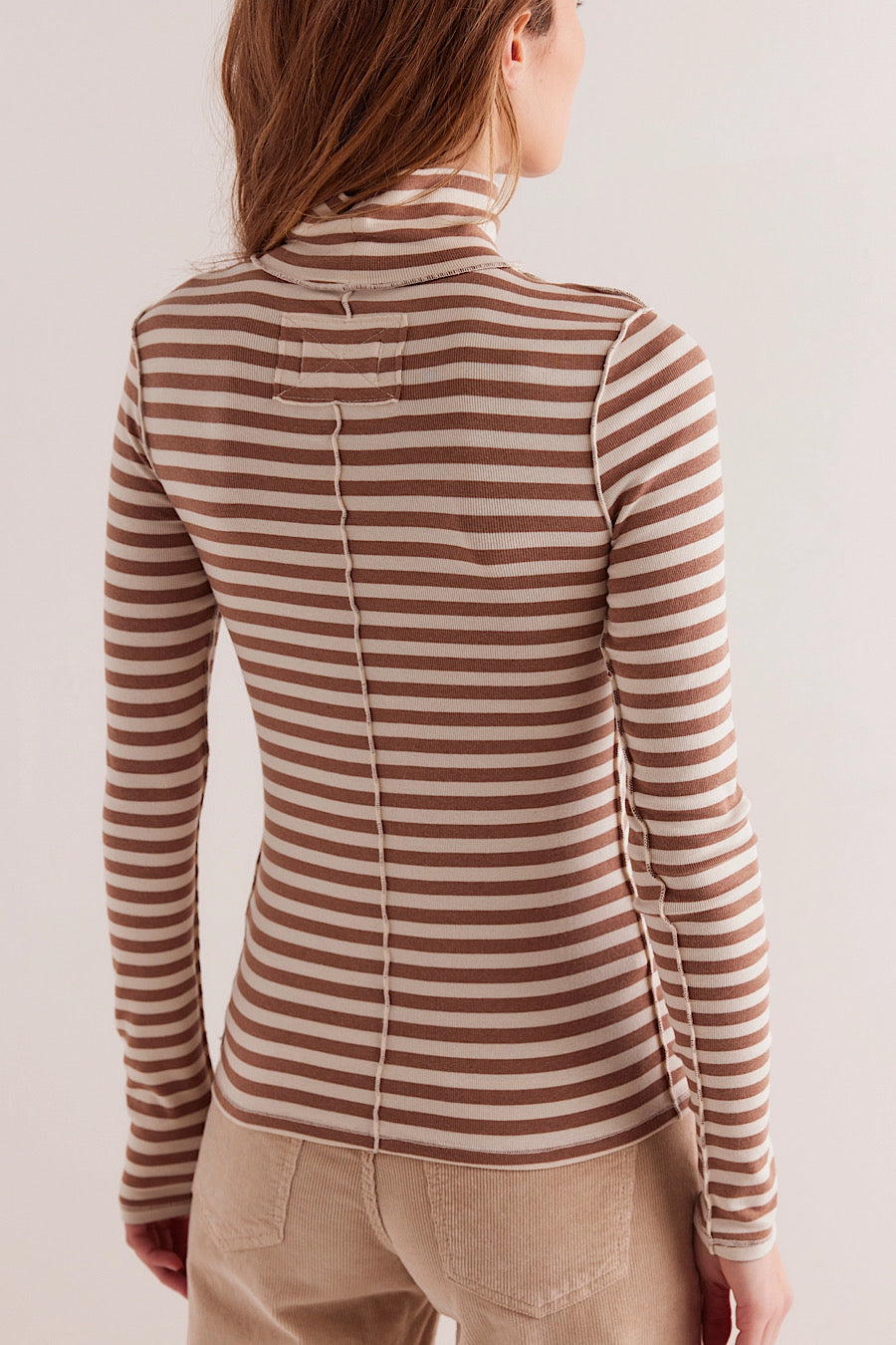 Free People Good Good Stripe Turtleneck Top