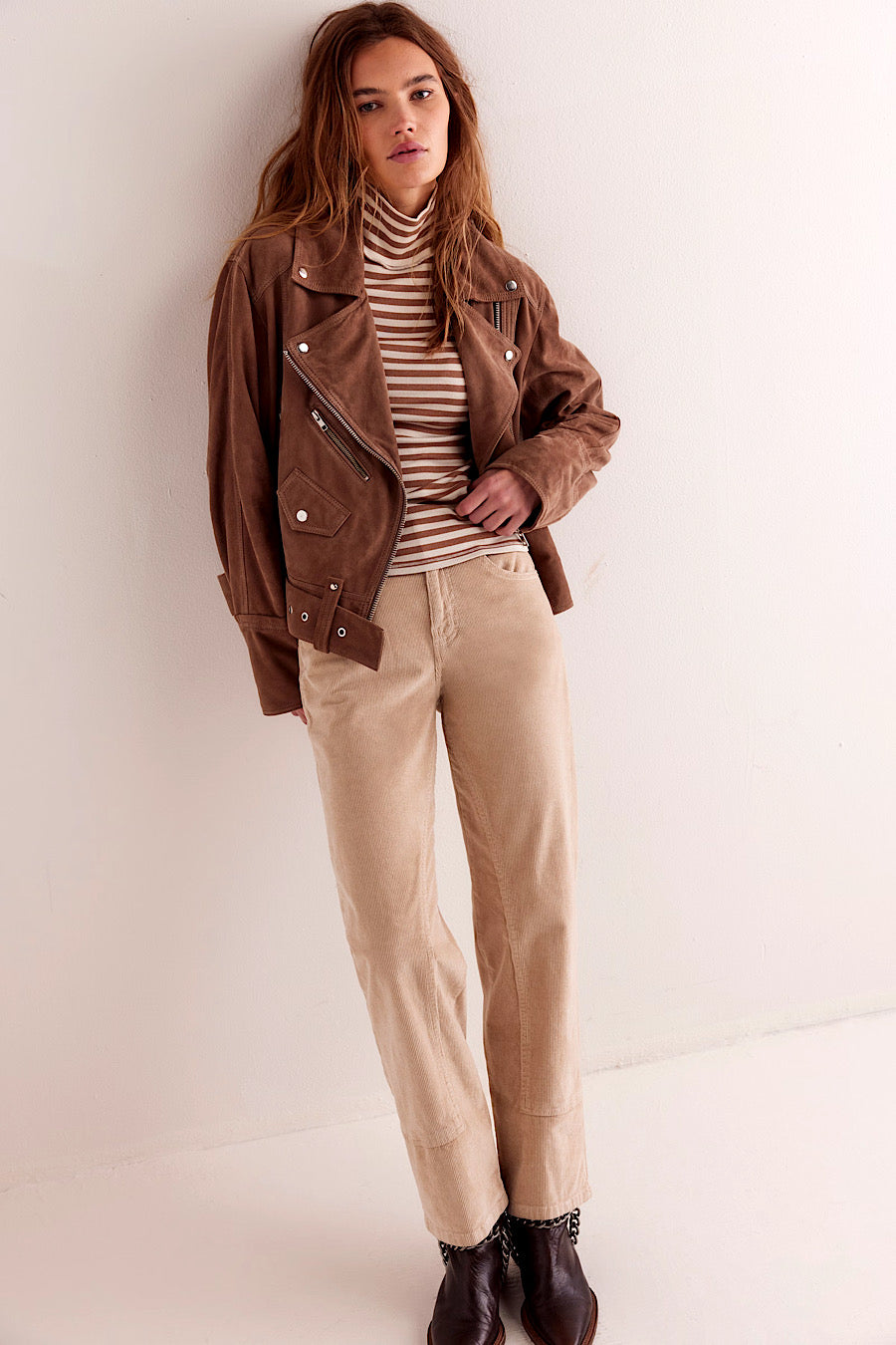 Free People Good Good Stripe Turtleneck Top