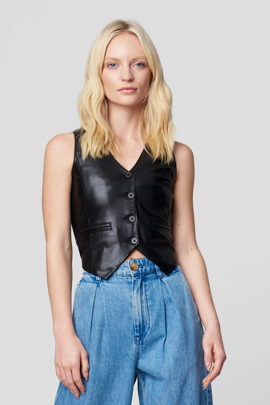 Blank NYC Business Deal Leather Vest
