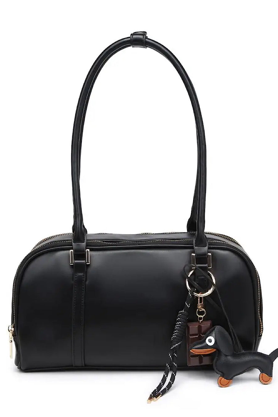 Ione Modern Shoulder Bag in Natural or Black