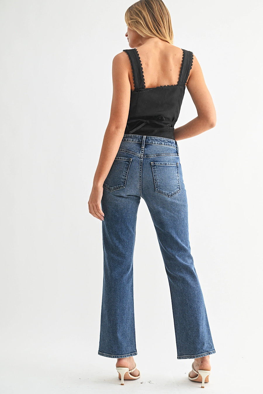 Overcast Sky Slim Bootcut Ankle Jeans