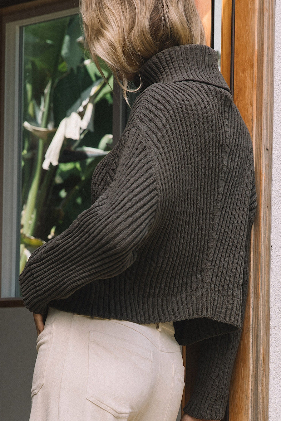 Dewy Morning Turtleneck Sweater Olive