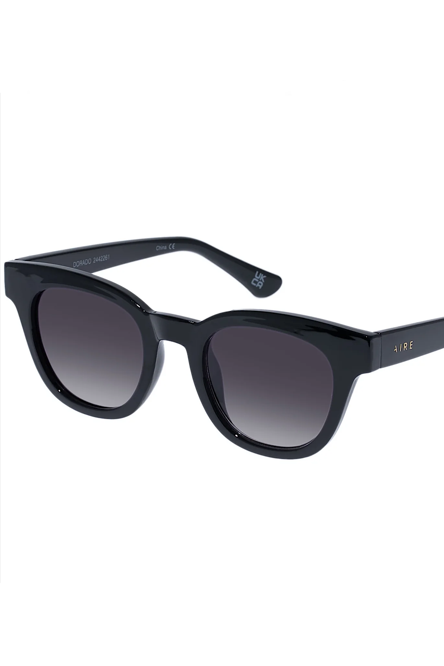 AIRE Dorado Sunglasses in Black & Warm Smoke