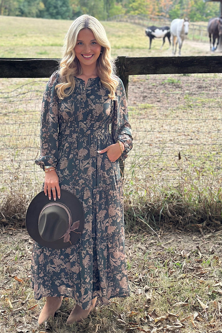 Turning Leaves Boho Printed Maxi Dress