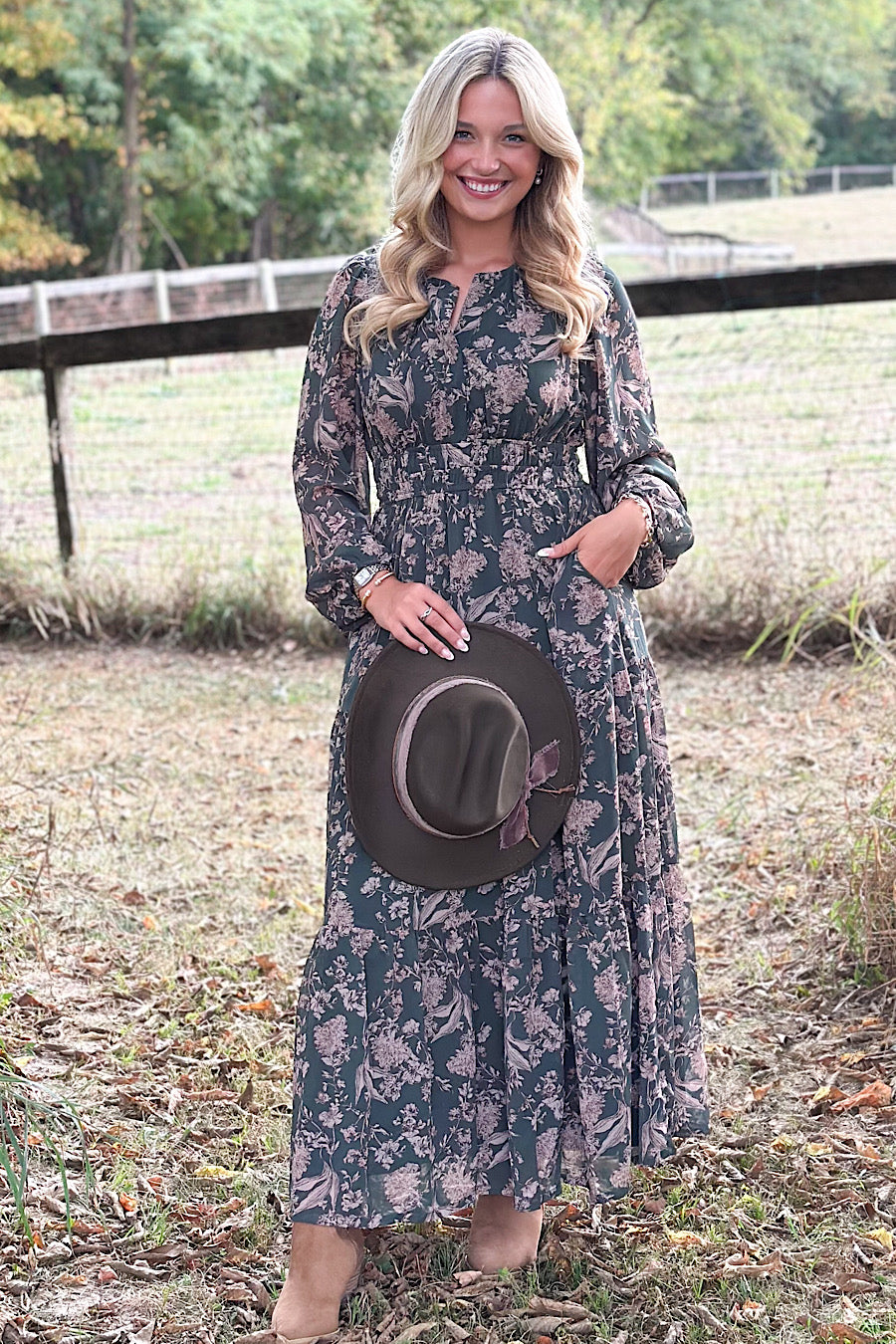 Turning Leaves Boho Printed Maxi Dress