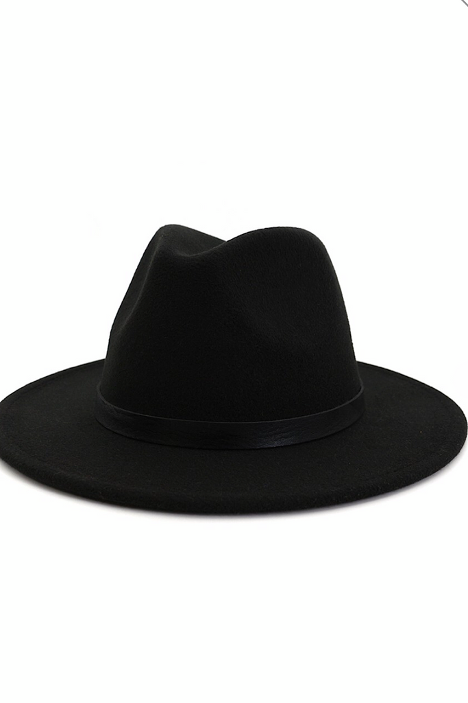 Wholesale Spring/Summer Twill Weave Fedora Hats with Black Band