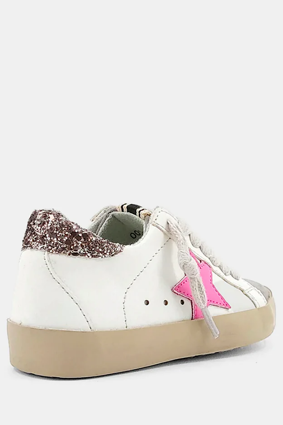 Toddler Paris Sneakers in Grey & Pink