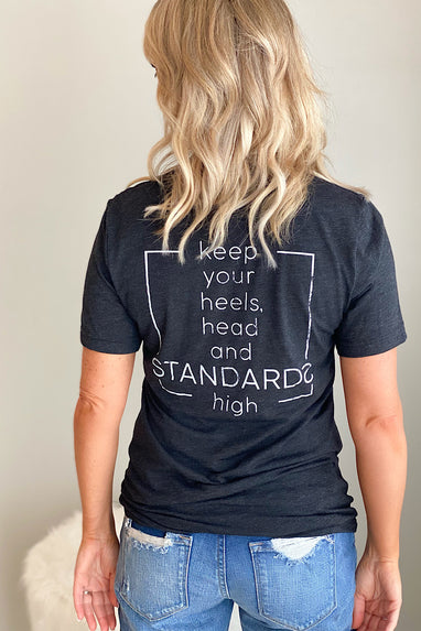 Standards Logo T-Shirt in Faded Black