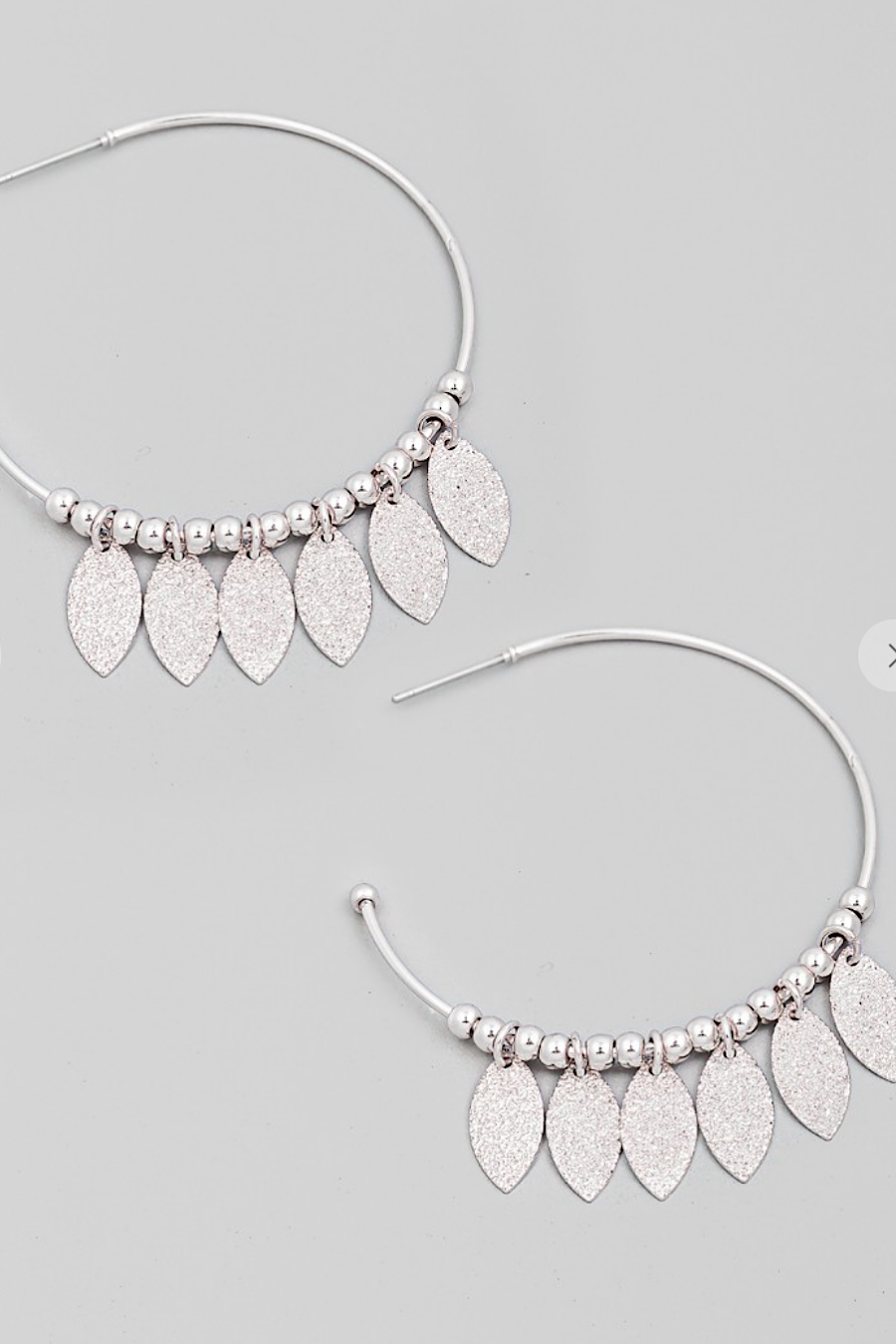 Disc Hoop Earrings in Gold or Silver