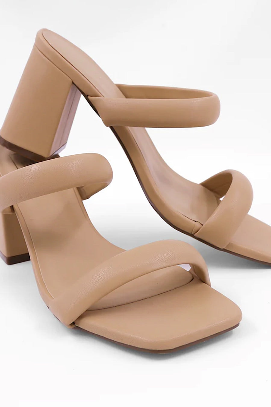 Farrah Heel Nude Sandals