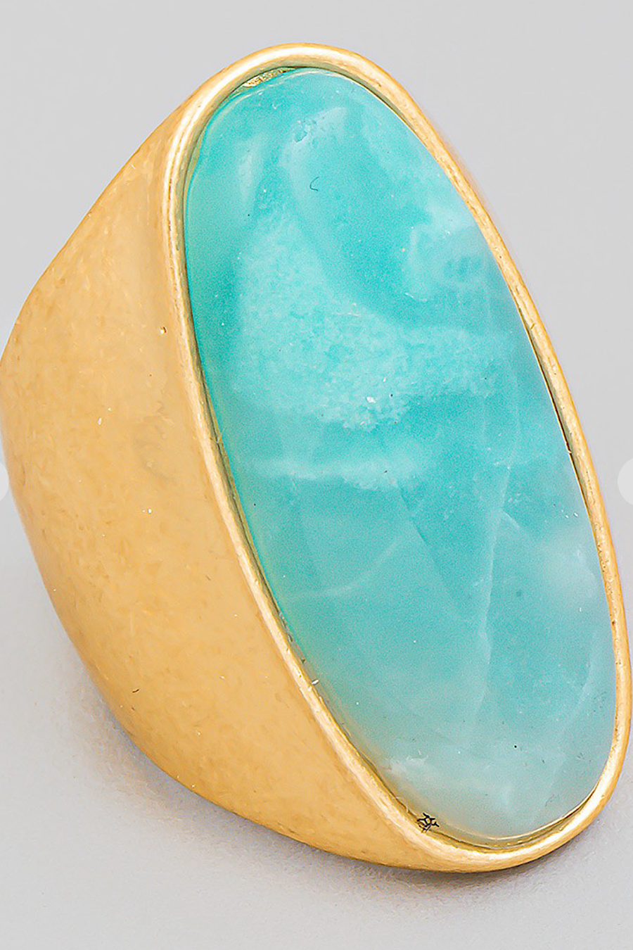 Oval Precious Stone Ring in 3 colors