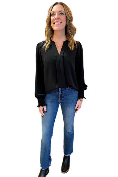 Up All Night Black Blouse