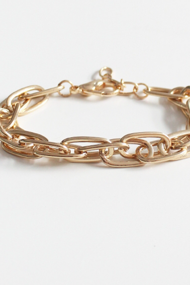 Chunky Chain Bracelet in Silver or Gold