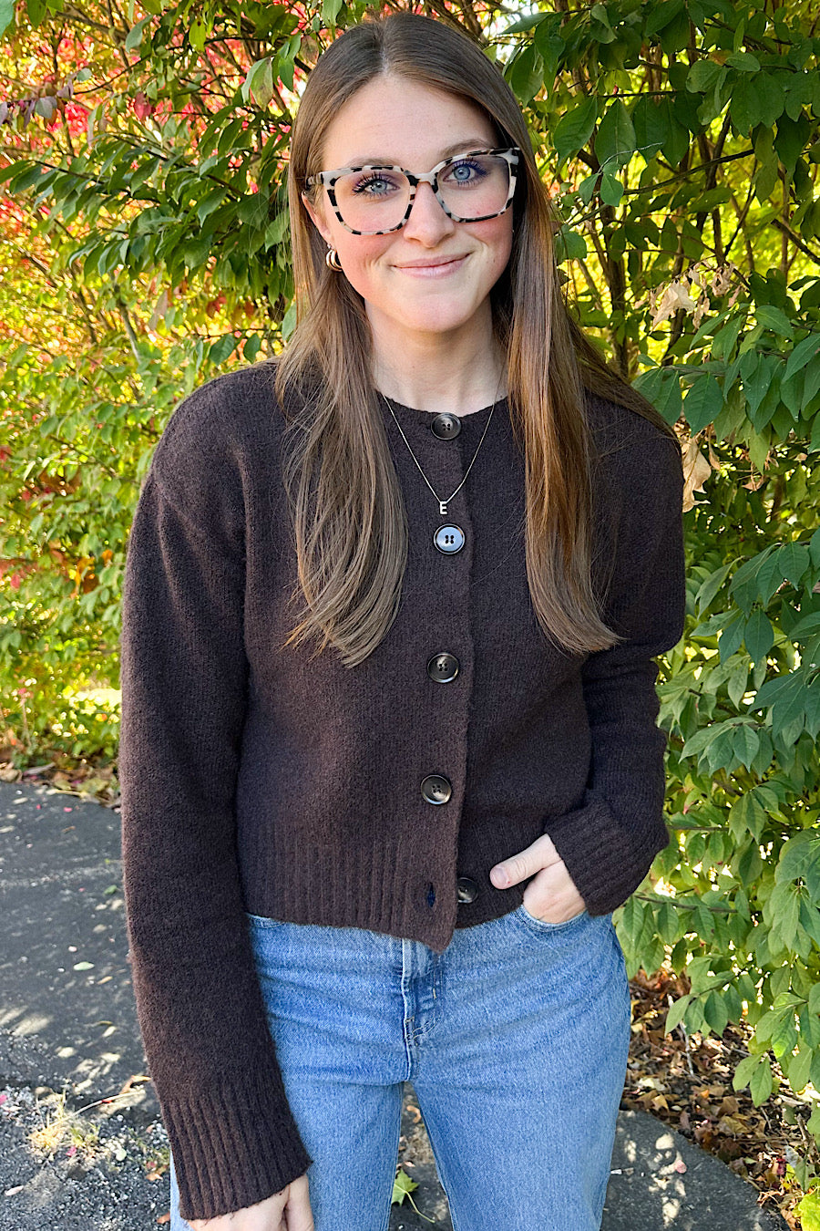 Warm Expresso Button Down Cardigan Sweater