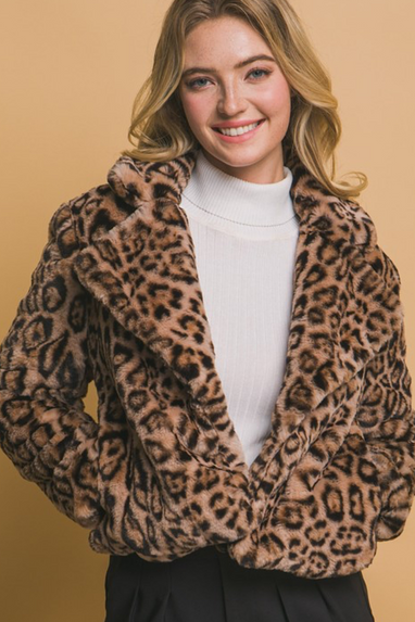 On the Prowl Leopard Faux Fur Jacket