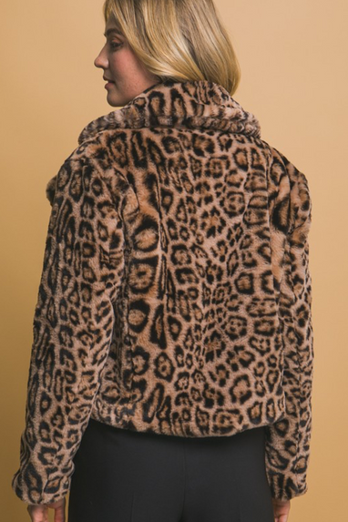 On the Prowl Leopard Faux Fur Jacket