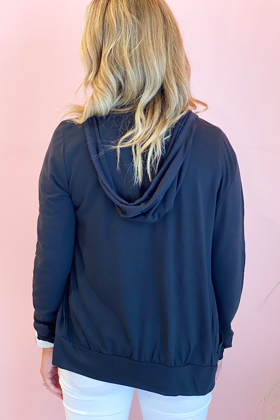 Black Alternative Eco-Jersey Zip Up Hoodie