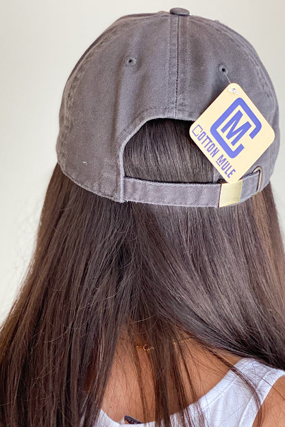 American Flag Patch Hat in Grey