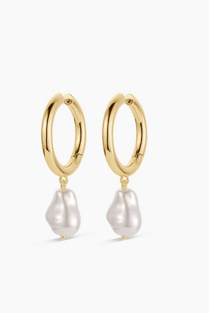 Gorjana Pearl Cove Hoop Earrings