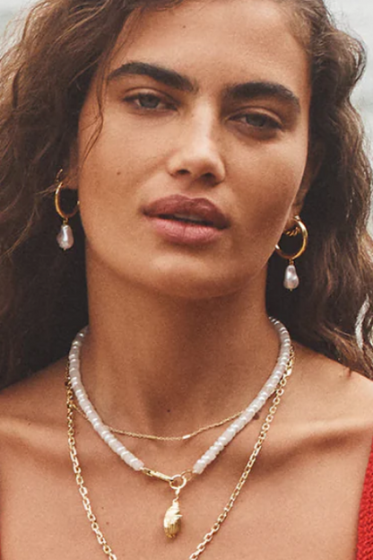 Gorjana Pearl Cove Hoop Earrings