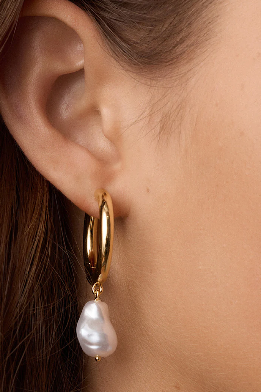 Gorjana Pearl Cove Hoop Earrings