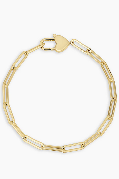 Gorjana Heart Padlock Bracelet 18k Gold