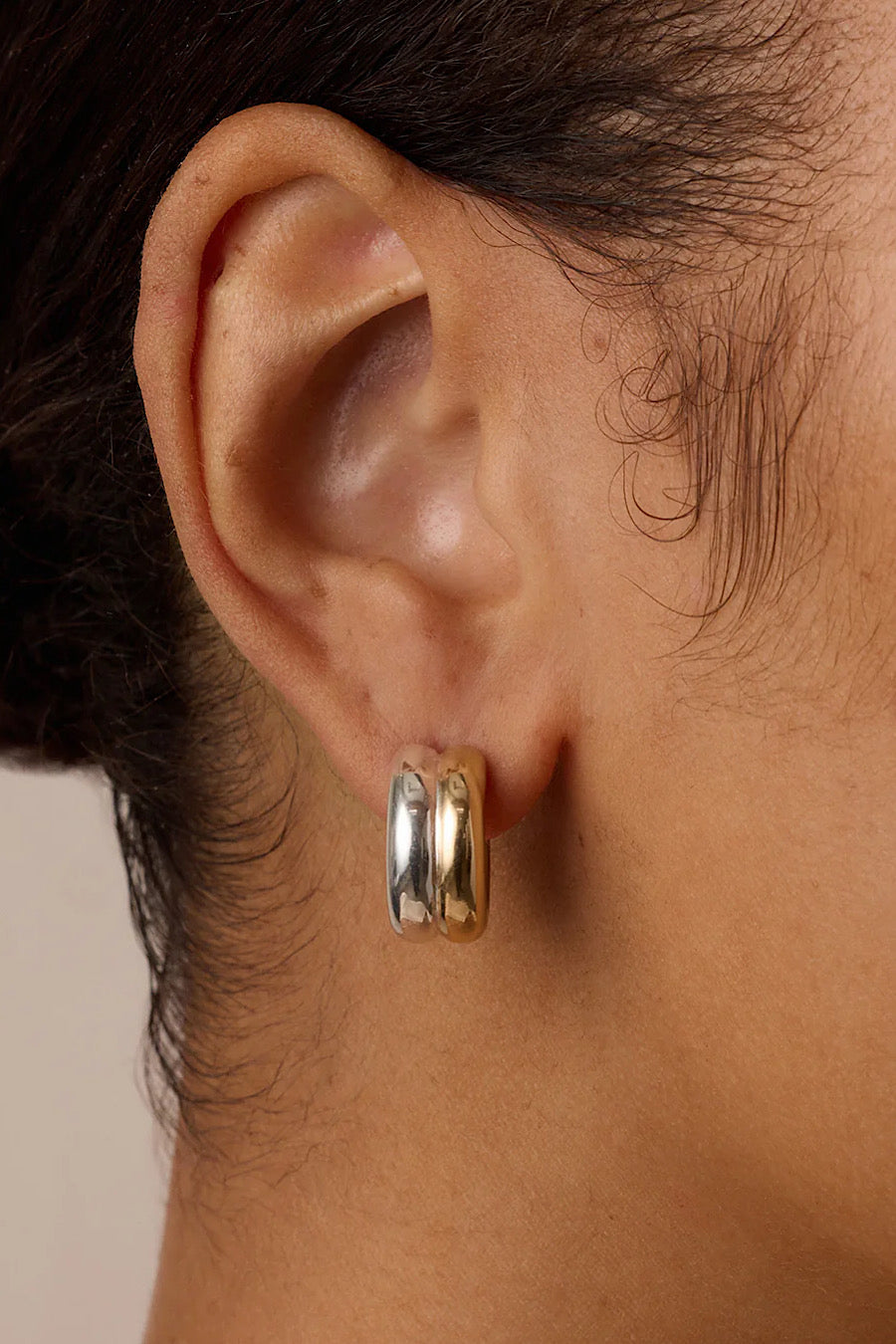 Gorjana Lou Mixed Stacked Huggies Earrings