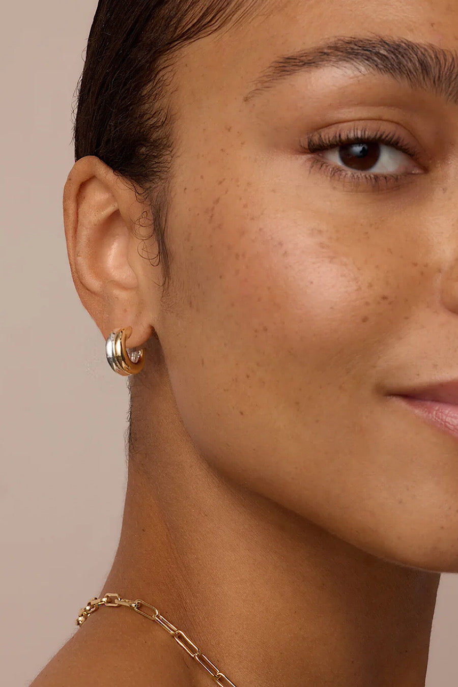 Gorjana Lou Mixed Stacked Huggies Earrings