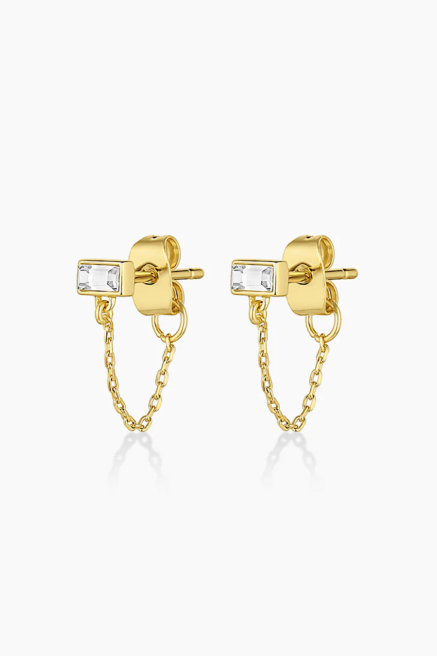 Gorjana Desi Chain Huggie Earrings