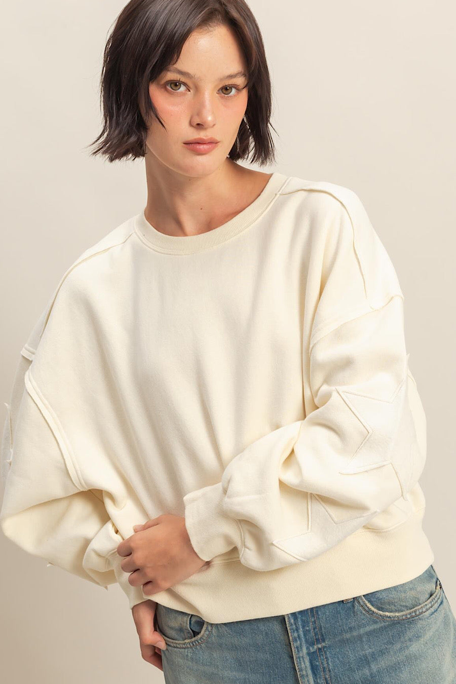 Under the Stars Patchwork Sweatshirt