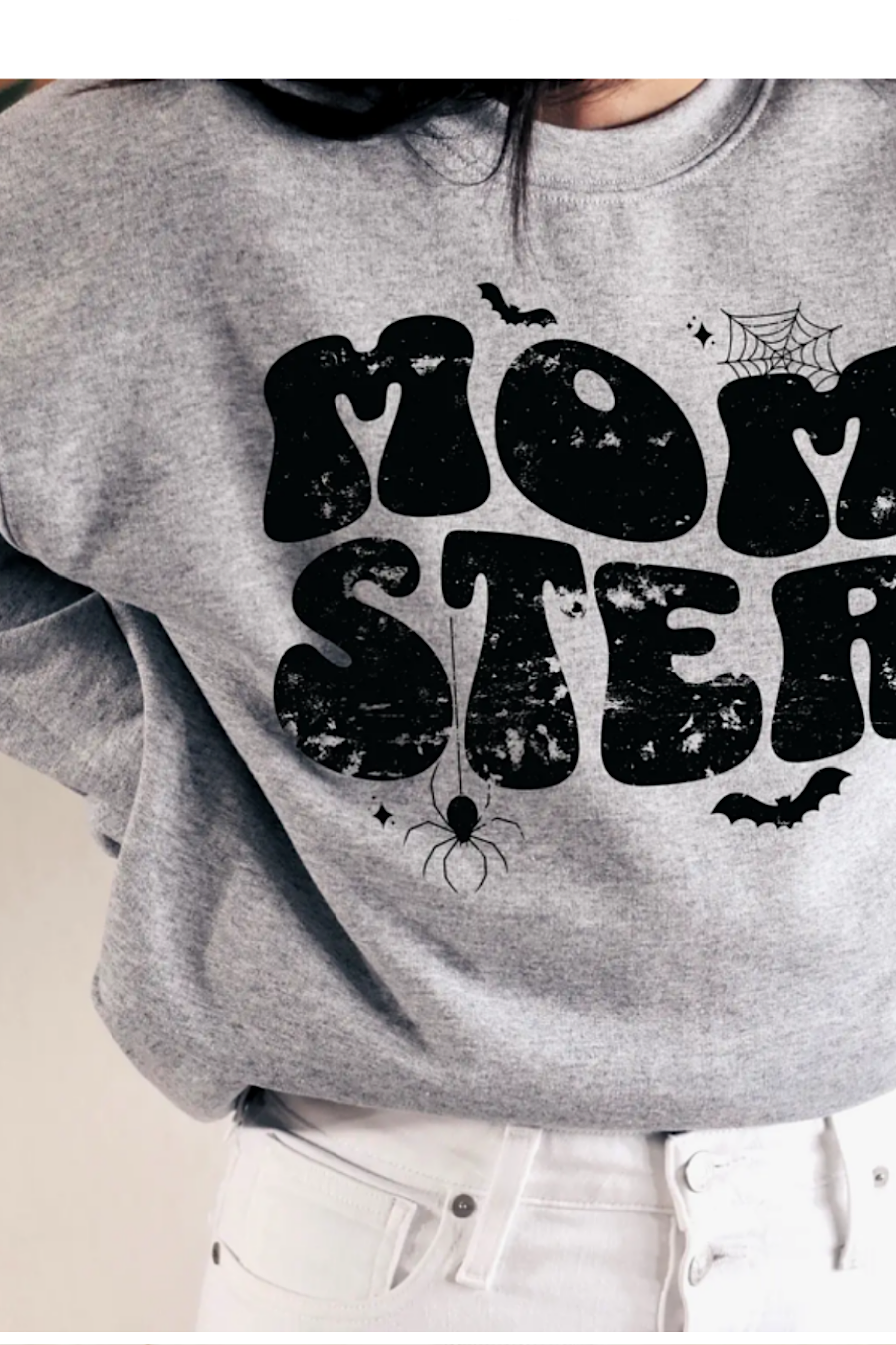 Momster Graphic Sweatshirt in Grey