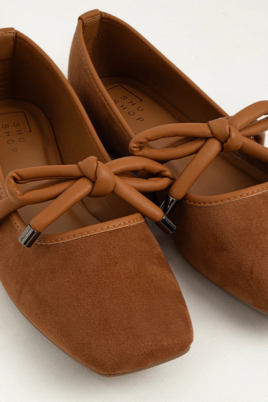Shu Shop Adriana Suede Flats Camel