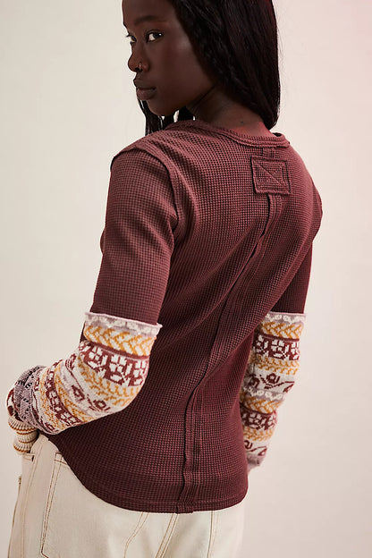 Free People All in the Cuff Thermal Top
