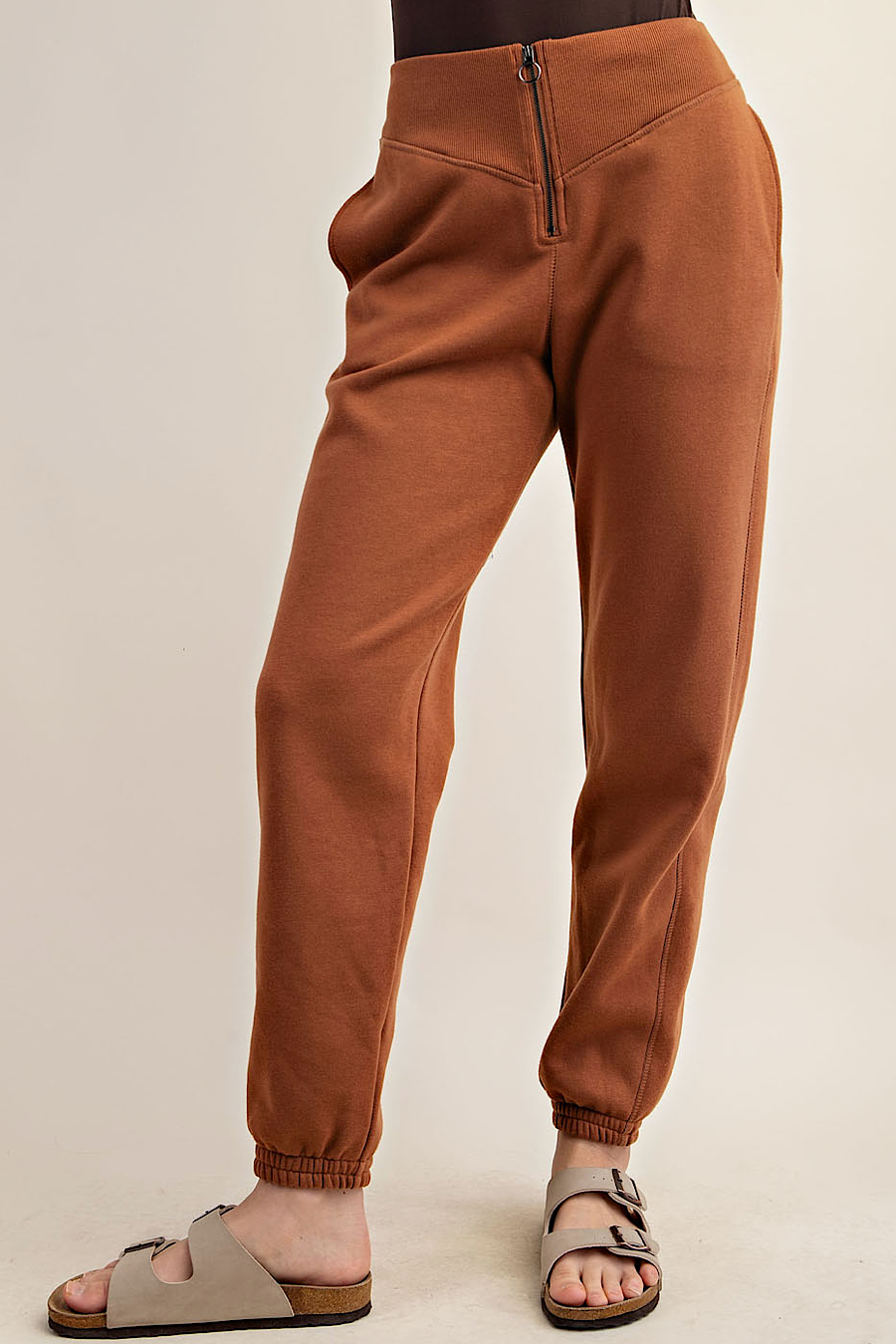Pumpkin Spice Zipper Sweatpants