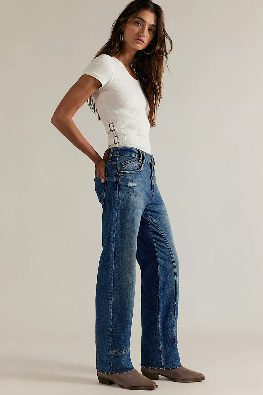Free People Risk Taker MidRise Jeans