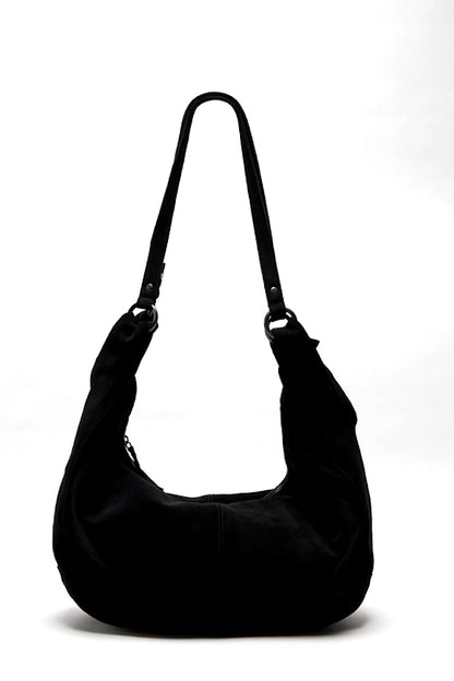 Free People Roma Suede Hobo Bag Black
