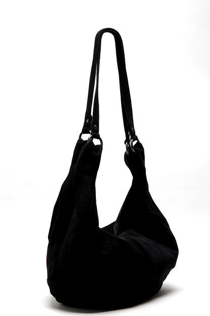 Free People Roma Suede Hobo Bag Black
