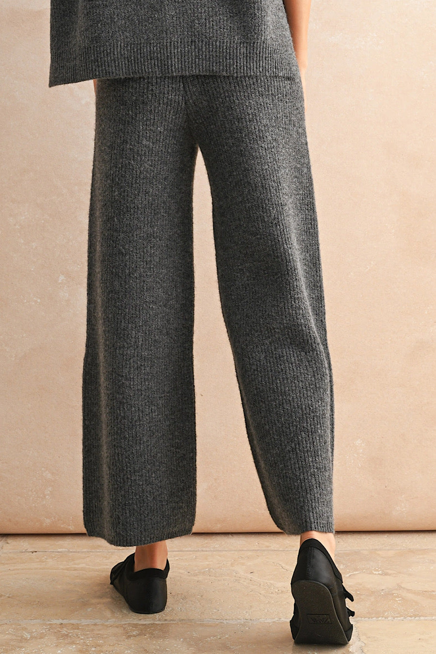 The Diane Knit Sweater Pant Charcoal