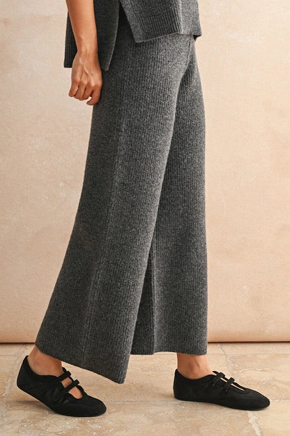 The Diane Knit Sweater Pant Charcoal