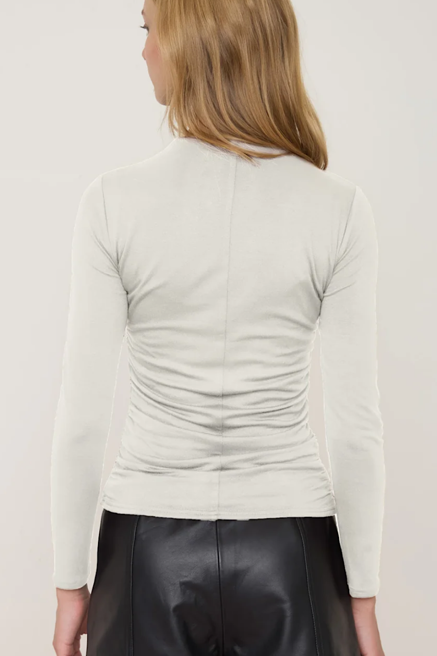 Snowed In Ruched Sides Top White