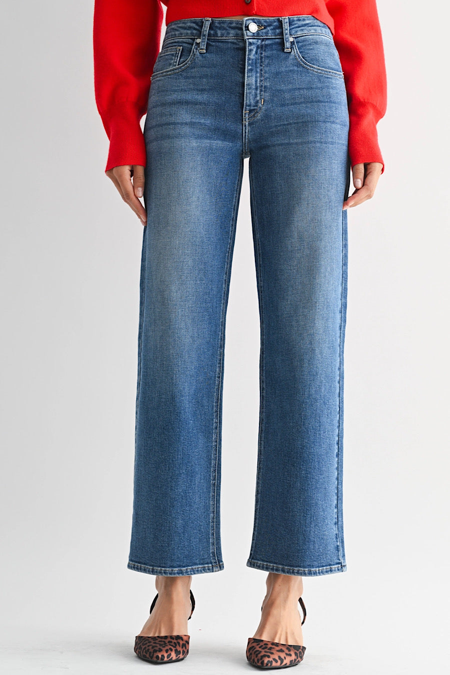 It’s a Moment Slim Wide Leg Jeans