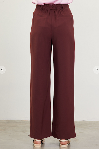 Reagan Suit Pants in Chocolate