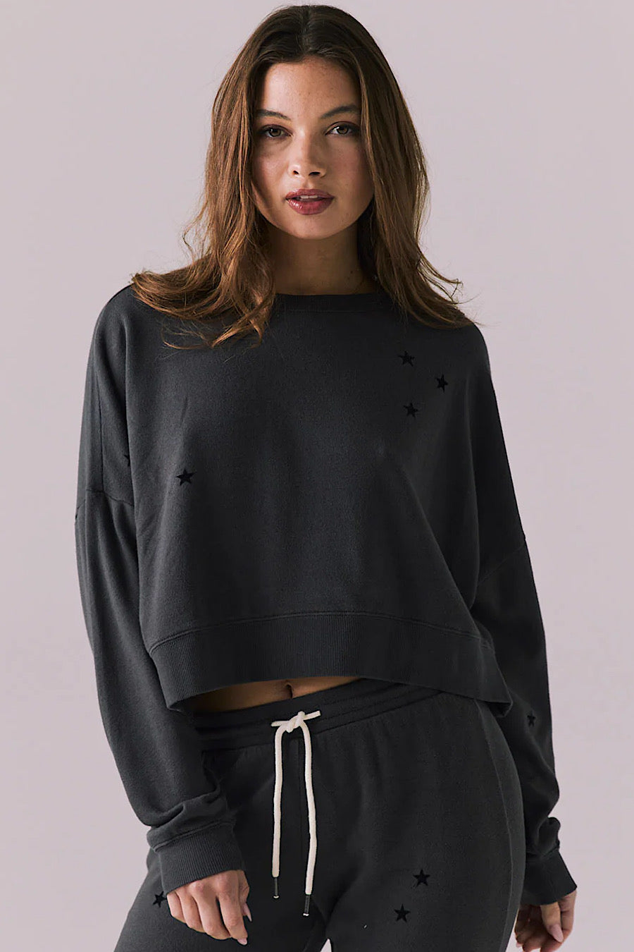 Chaser Brand Allover Mini Stars Pullover Sweatshirt