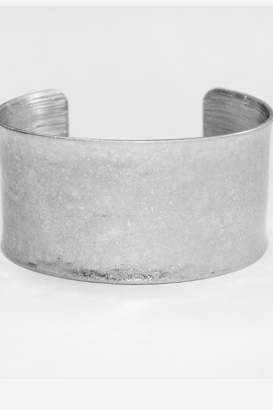 Worn Wide Bracelet Cuff in Gold or Silver