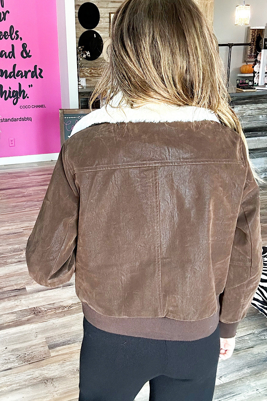 All Fur You Collared Bomber Jacket