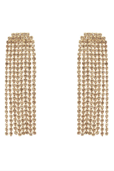 Gold Fringe Drop Earrings